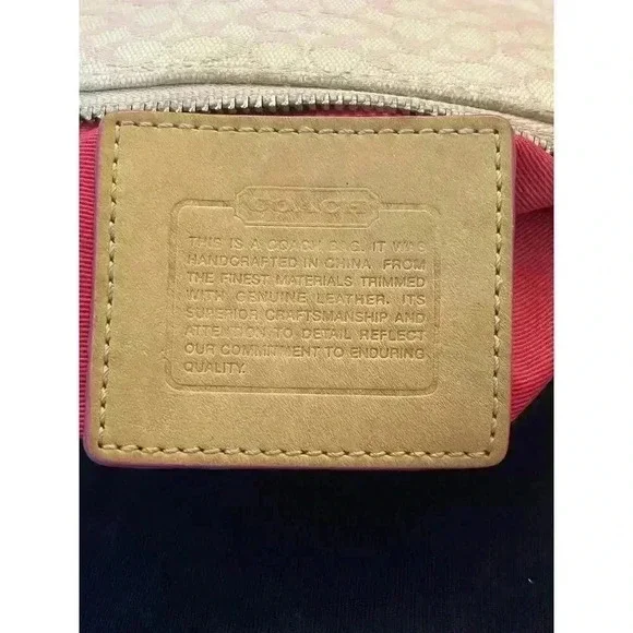 Coach Signature C Pink Crossbody Authentic Leather and Jacquard - Picture 14 of 14